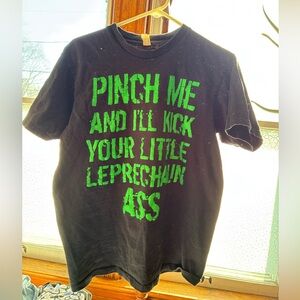 Cotton funny St. Paddy’s Day Tee, size M.